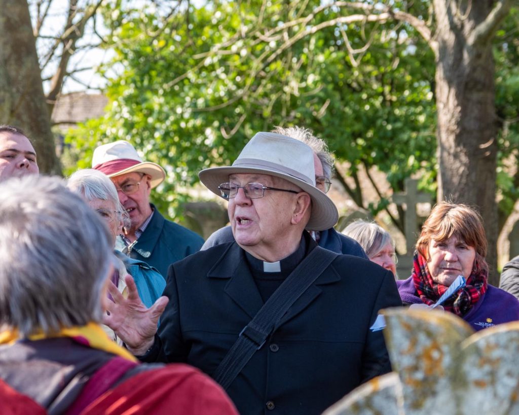 A guided tour on Eynsham Heritage Day in March 2022